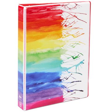 Avery Designer Mini Durable View Fashion Watercolor Rainbow Design 1-Inch Binder