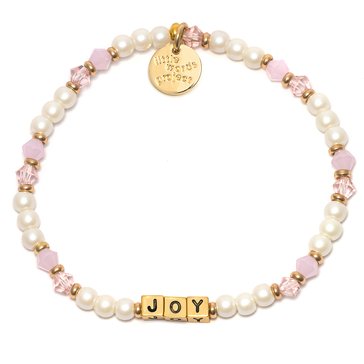 Little Words Project Joy Gold Letter Beaded Stretch Bracelet