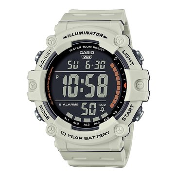 Casio Mens Large LCD HD Digital Resin Watch