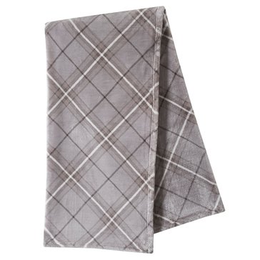 Harbor Home Plush Printed Plaid Throw_gr