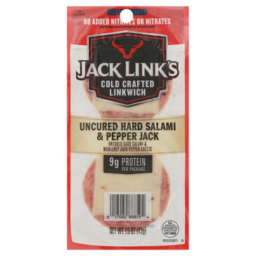 Jack Link's Beef Pork Hard Salami & Pepper Jack Cheese, 1.5 oz