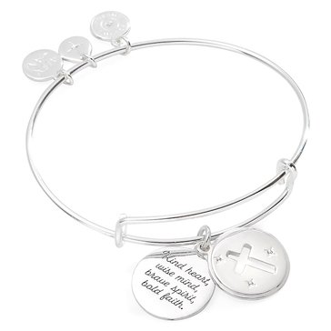 Alex + Ani Faith & Cross Slider Charm Bangle