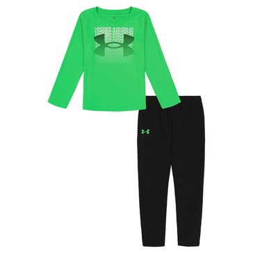 Under Armour Little Boys' Logo Long Sleeve Shirt And Pant Sets