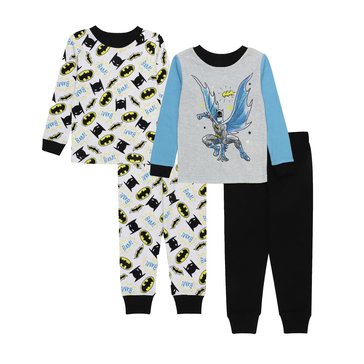 DC Comics Toddler Boys' Batman 4-Piece Pajamas