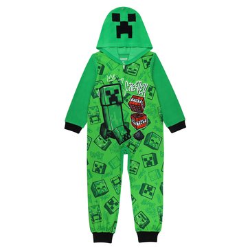 Minecraft Little Boys' Creeper One Piece Pajamas