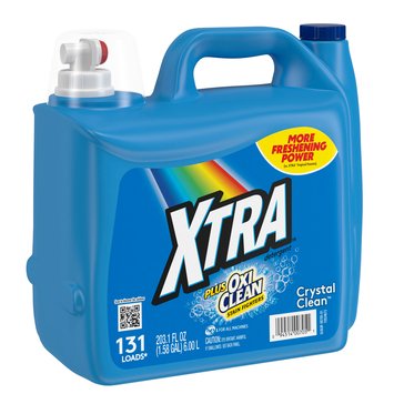 Xtra Detergent Liquid Plus Oxi Crystal Clean, 203.1oz