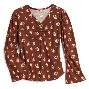 Liberty And Valor Big Girls' Rib Bell Sleeve Top