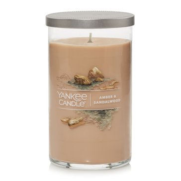 Yankee Candle Amber and Sandalwood Signature Medium Pillar