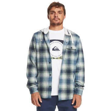 Quiksilver Men's Kinloss Heavy Hooded Plaid Flannel Shirt