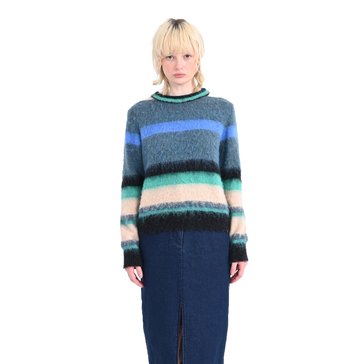 Molly Bracken Women's Novelty Stripe Crew Neck Sweater