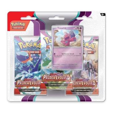 Pokémon Trading Card Game: Scarlet & Violet Paldea Evolved Three Booster Blister - Tinkatink