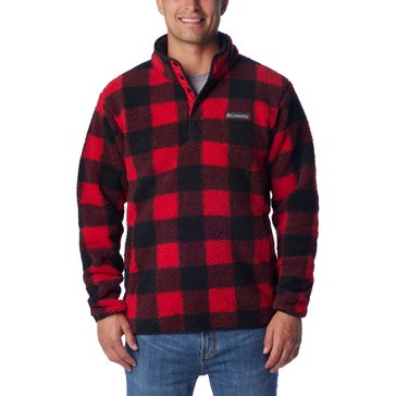 Columbia Men's Rugged Ridge II Sherpa Half Snap Buffalo Check Fleece