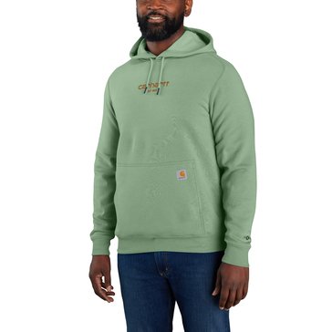 Carhartt Men's Force Relaxed Fit Lightweight Logo Graphic Pullover Fleece Hoodie