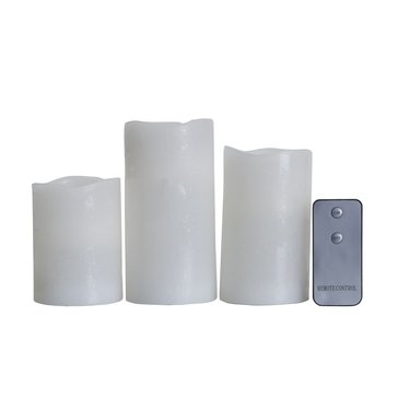 Mikasa 3-Piece Wavy LED Wax Pillar Set