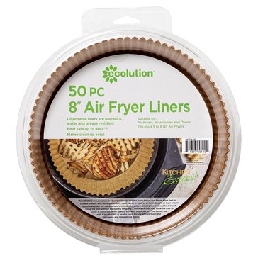 Ecolution Kitchen Extras Air Fryer Liners 8-Inch Round, 50-pack