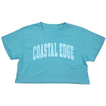 Coastal Edge Women's Varsity Pigment Dye Crop Tee