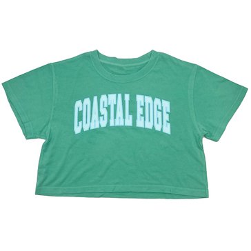 Coastal Edge Women's Varsity Pigment Dye Crop Tee