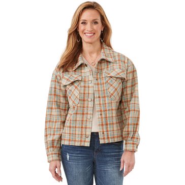 Democracy Women's Snap Front Plaid Shacket