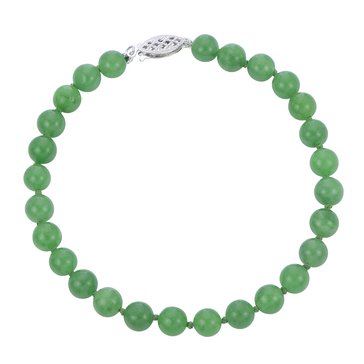 Imperial Dyed Green Jade Bracelet