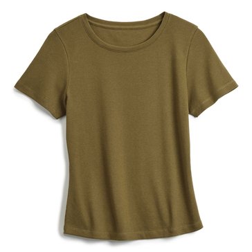 Yarn & Sea Women's Short Sleeve Fine Ribbed Layering Tee