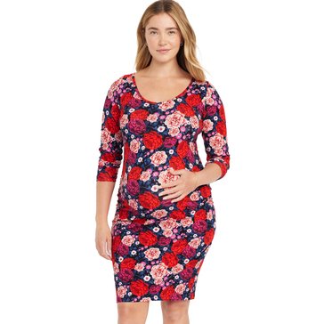Old Navy Maternity Long Sleeve Bodycon Floral Dress