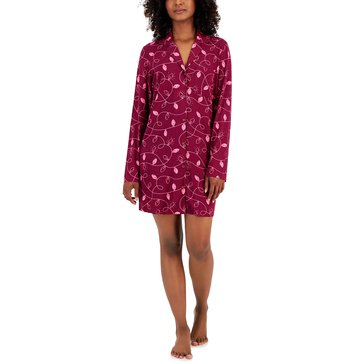 Yarn & Sea Notch Collar Printed Sleepshirt