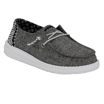 Hey Dude Little Girls' Wendy Chambray Woven Casual Slip-On Shoe
