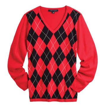 Tommy Hilfiger Women's Exploded Argyle Sweater