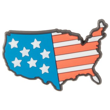 Crocs USA Flag Map Jibbitz