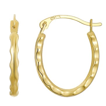 Oval Twisted Hoop Earrings