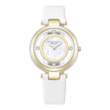 Kenneth Cole Women's Classic Transparency Leather Strap Watch