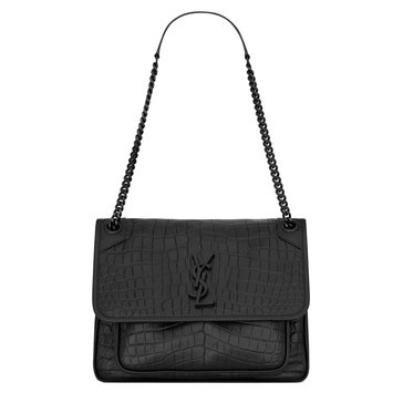 Yves Saint Laurent Niki Medium In Soft Crocodile-Embossed Shoulder Bag