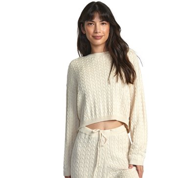 RVCA Women's Sunday Collection Soft Cable Sweater