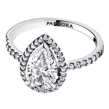 Pandora Large Sparkling Pear Halo Ring