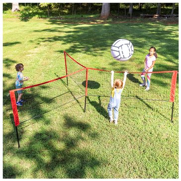 Hearthsong Jumbo 3-In-1 Adjustable Three-Square Game Set