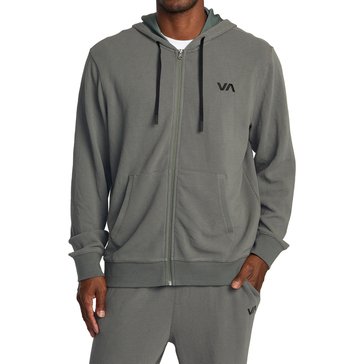RVCA Men's Sports C-Able Waffle Knit Zip-Up Hoodie
