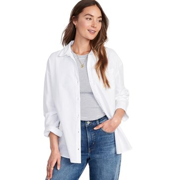 Old Navy Women's Long Sleeve Oxford Boyfriend Shirt