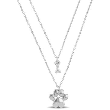 Sofia B. Paw & Bone Charm Double Strand Necklace