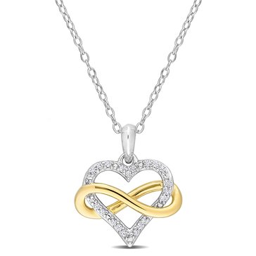 Sofia B. 1/5 cttw Cubic Zirconia Heart Pendant Necklace
