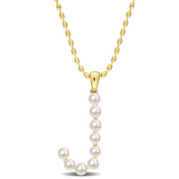 Sofia B. Freshwater Cultured Pearl Initial Pendant