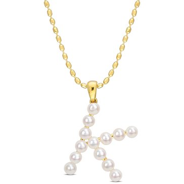 Sofia B. Freshwater Cultured Pearl Initial Pendant