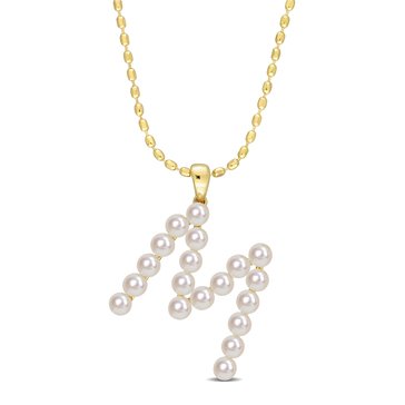 Sofia B. Freshwater Cultured Pearl Initial Pendant