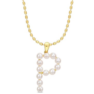 Sofia B. Freshwater Cultured Pearl Initial Pendant