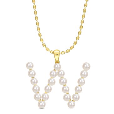 Sofia B. Freshwater Cultured Pearl Initial Pendant