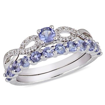 Sofia B. 1/10 cttw Diamond and 1 cttw Tanzanite 2-Piece Ring_02.21_gr_no inventory