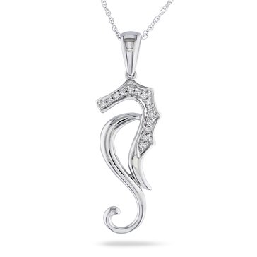Sofia B. 3/50 cttw Diamond Seahorse Pendant