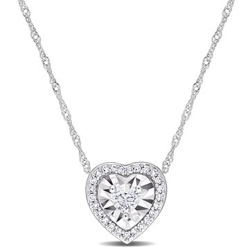 Sofia B. 1/4 cttw Round and Heart Diamond Pendant