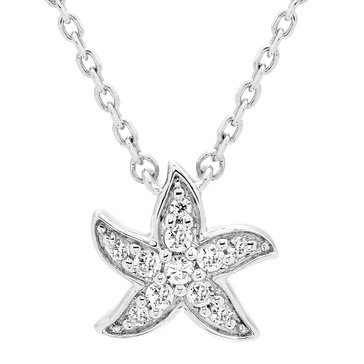 Minimalist Starfish Diamond Pendant