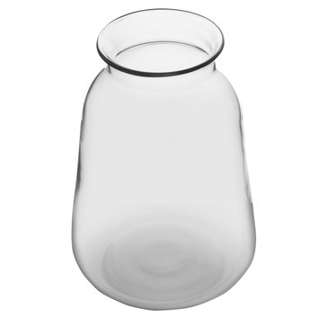 Elements Plants 12-Inch Clear Milk Bottle Glass Vase