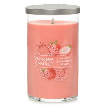 Yankee Candle White Strawberry Bellini Signature Medium Pillar